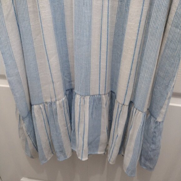 By The River Embroidered Floral Stripe Dress Size Large Boho Summer Dress NWOT - Picture 4 of 9